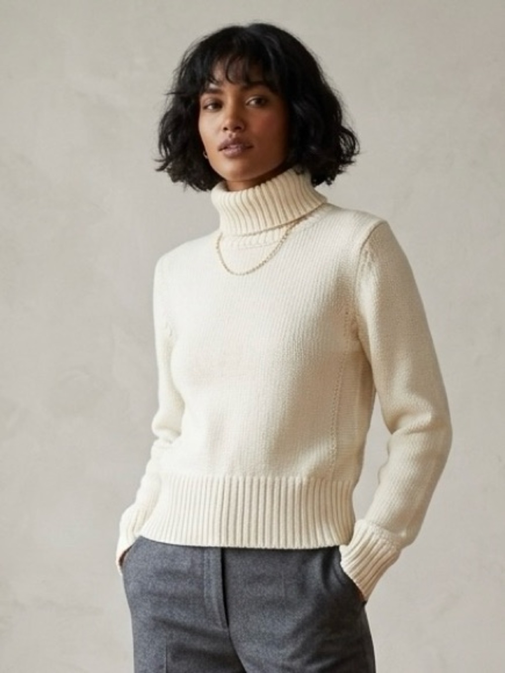 Mexx Cream Turtleneck Sweater